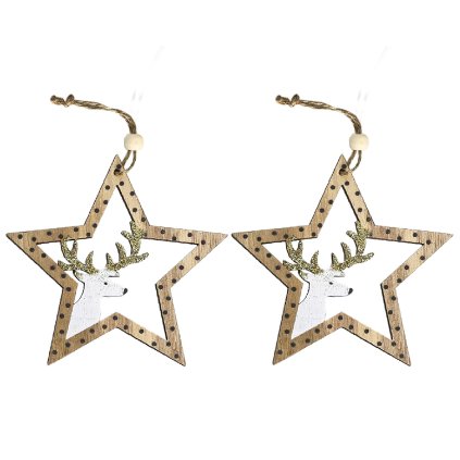 Tutumi, 2 db karácsonyi díszkészlet KL-21X12, barna, CHR-00771