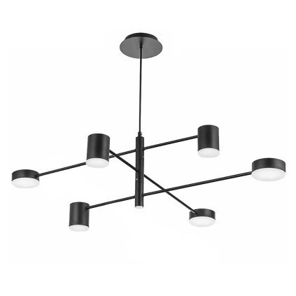 Szerszámlámpa, LED mennyezeti lámpa 6x5W APP597-6C, fekete, OSW-08565