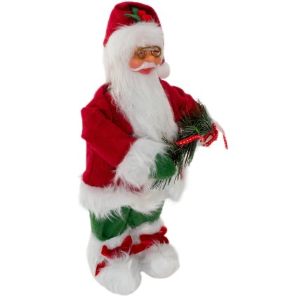 Tutumi, Mikulás karácsonyi figura 30cm 301251, fehér-piros-zöld, CHR-08900