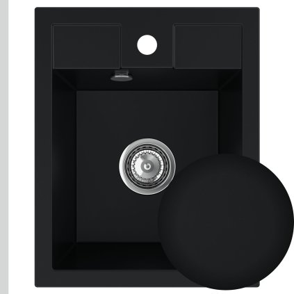 215949 12 sink quality ferrum 40 kuchynsky granitovy drez 400x500x195 mm sifon cierna skq fer c 1k40 x