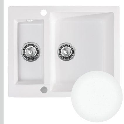 229590 11 sink quality ferrum kuchynsky granitovy drez 605x495x210 mm sifon biela skq fer w 5kbo x