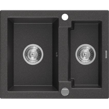 229839 mexen carlos granitovy drez 582x475x177 mm 1 5 komorovy cierna skvrnita 6518581500 76