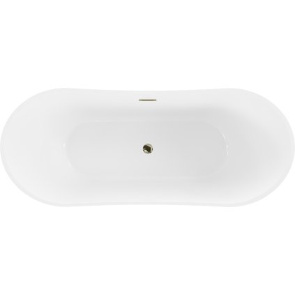 204864 mexen celia volne stojaca vana 170 x 75 cm zlata odtokova zatka a prepadovy otvor biela 52331707500 g