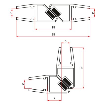 230280 gelco sigma simply magneticke tesnenia pre rohovy vstup par ndgs09