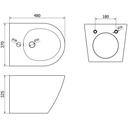 229494 mexen lena zavesny bidet 480x370x325 mm cierna matna strieborny vzor 35224873