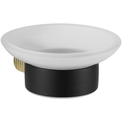 Mexen Base, falra szerelhető szappantartó, fekete - arany fényes, 7088239-57