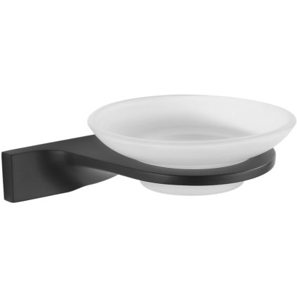 Mexen Rino, falra szerelhető szappantartó, fekete matt, 7027039-70