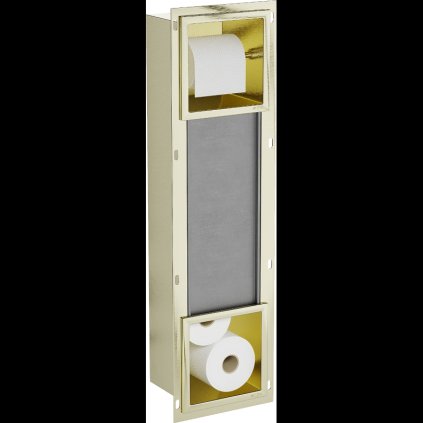 Mexen X-Wall-BP, WC papír tartó beépített adagolóval, fényes arany, 1954