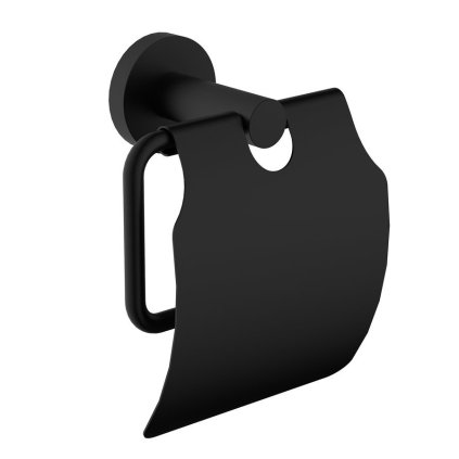 Sapho, X-ROUND WC papír tartó, fedővel, fekete, XR732B