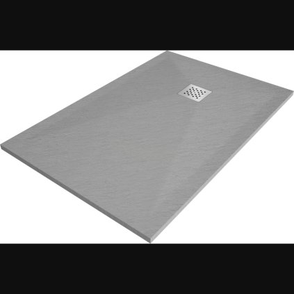 Mexen Stone+, téglalap alakú kád ásványi kompozitból 140 x 100 cm, szürke-beton, 44611014