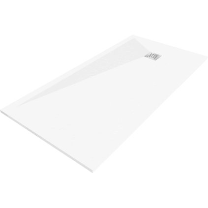 Mexen Stone+, téglalap alakú ásványi kompozit kád 160 x 100 cm, fehér, 44101016