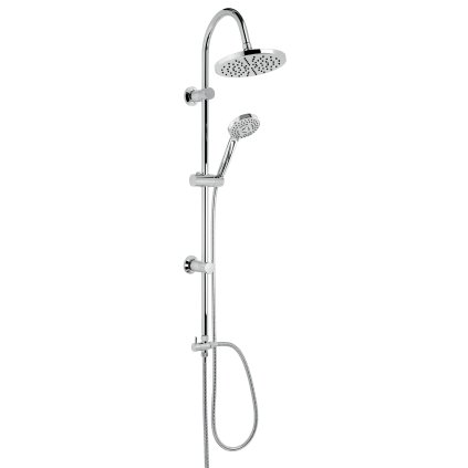 Novaservis Zuhanygarnitúra - Zuhanygarnitúra, fej- és kézizuhany tartóval és tömlővel, magasság 1060 mm, króm, SET030.0