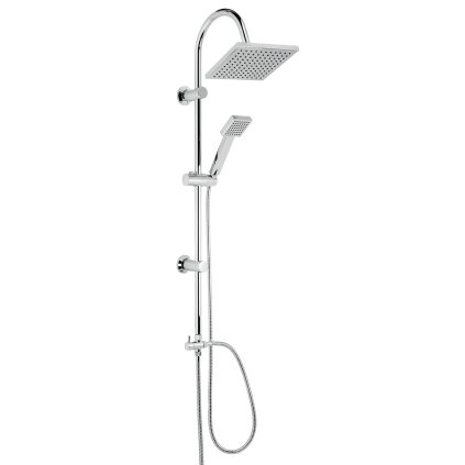 Novaservis Zuhanygarnitúra - Zuhanygarnitúra, felső és kézizuhany tartóval és tömlővel, magasság 1060 mm, króm, SET031.0