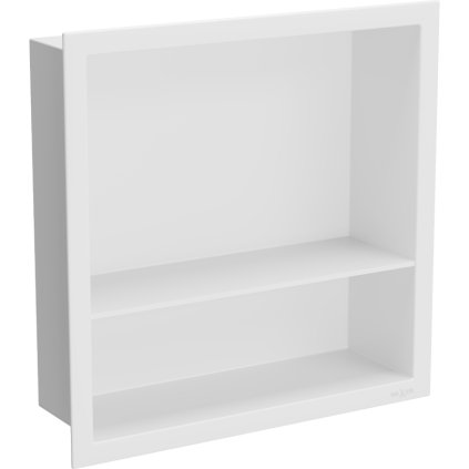 Mexen X-Wall-R, falra szerelhető polc gallérral 30 x 30 cm, fehér, 1920303010S