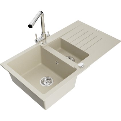 233313 mexen matias granitovy drez 900x505x200 mm 1 5 komorovy a chromova bateria duero bezova 6502901505 73 b