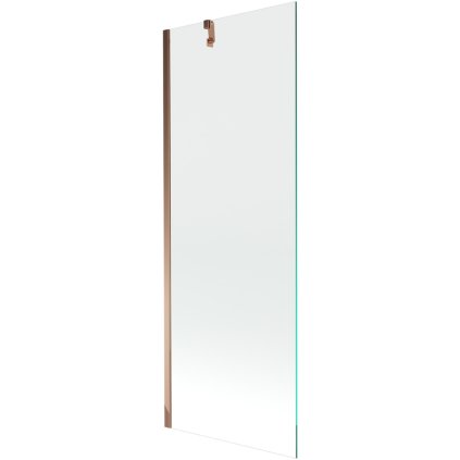 Mexen Next, kádparaván 1 szárny 70 x 150 cm, fix szárny, 6 mm átlátszó üveg, rózsa arany profil, 895-070-000-00-00-60