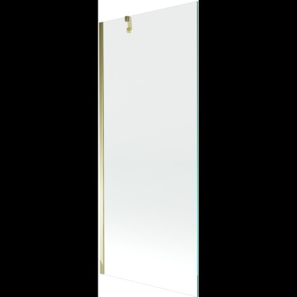Mexen Next, kádparaván 1 szárny 80 x 150 cm, fix szárny, 6 mm átlátszó üveg, arany profil, 895-080-000-00-00-50