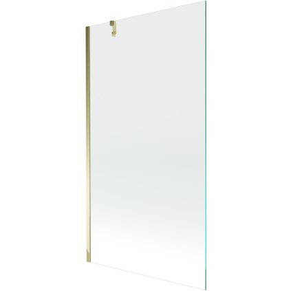 Mexen Next, kádparaván 1 szárny 90 x 150 cm, fix szárny, 6 mm átlátszó üveg, arany profil, 895-090-000-00-00-50