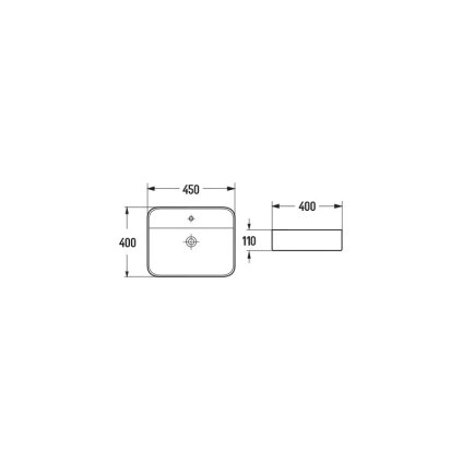 216585 mexen sofia umyvadlo na dosku 45 x 40 x 11 cm biela 22154500