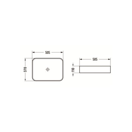 Mexen Vena, asztali mosogató 50 x 37 cm, fehér, 22195000