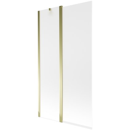 Mexen Flip, kádparaván 1 szárny 100 x 150 cm, forgó szárny, 6 mm matt üveg, arany profil, 894-100-101-50-30