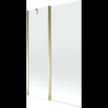 Mexen Flip, kádparaván 1 szárny 120 x 150 cm, forgó szárny, 6 mm átlátszó üveg, arany profil, 894-120-101-50-00