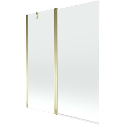 Mexen Flip, kádparaván 1 szárny 140 x 150 cm, forgó szárny, 6 mm átlátszó üveg, arany profil, 894-140-101-50-00