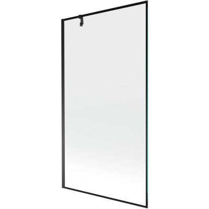 Mexen Next, kádparaván 1 szárny 100 x 150 cm, fix szárny, 6 mm átlátszó üveg fekete mintával, fekete profil, 895-100-000-00-70-70