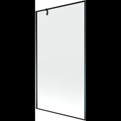 Mexen Next, kádparaván 1 szárny 100 x 150 cm, fix szárny, 6 mm átlátszó üveg fekete mintával, fekete profil, 895-100-000-00-70-70