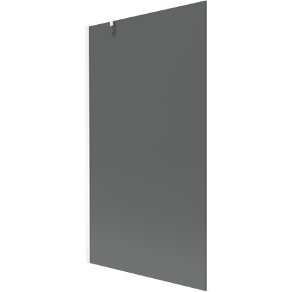 Mexen Next, kádparaván 1 szárny 100 x 150 cm, fix szárny, 6 mm szürke üveg, fehér profil, 895-100-000-00-40-20
