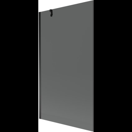 Mexen Next, kádparaván 1 szárny 100 x 150 cm, fix szárny, 6 mm szürke üveg, fekete profil, 895-100-000-00-40-70
