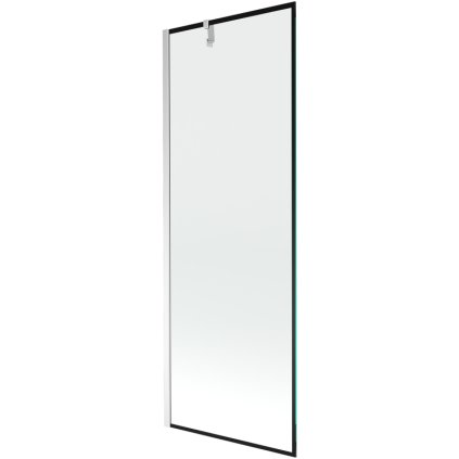 Mexen Next, kádparaván 1 szárny 70 x 150 cm, fix szárny, 6 mm átlátszó üveg fekete mintával, króm profil, 895-070-000-00-70-01