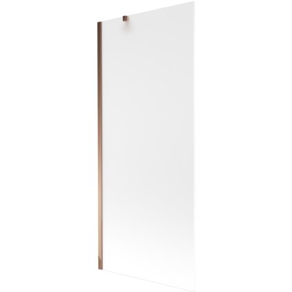 Mexen Next, kádparaván 1 szárny 80 x 150 cm, fix szárny, 6 mm matt üveg, rózsa arany profil, 895-080-000-00-30-60