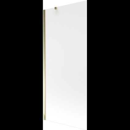 Mexen Next, kádparaván 1 szárny 80 x 150 cm, fix szárny, 6 mm matt üveg, arany profil, 895-080-000-00-30-50