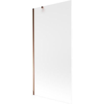 Mexen Next, kádparaván 1 szárny 90 x 150 cm, fix szárny, 6 mm matt üveg, rózsa arany profil, 895-090-000-00-30-60