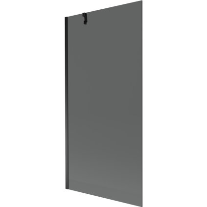 Mexen Next, kádparaván 1 szárny 90 x 150 cm, fix szárny, 6 mm szürke üveg, fekete profil, 895-090-000-00-40-70