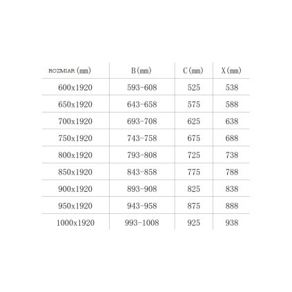 214854 mexen pretoria 1 kridlove sprchove dvere do otvoru 100 cm 6 mm cire sklo cierny profil 852 100 000 70 00