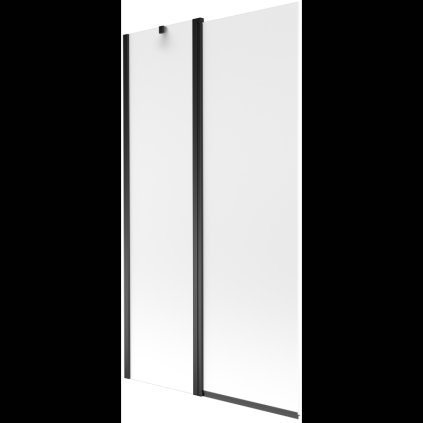 Mexen Flip, 1 szárnyas kádparaván 100 x 150 cm, 6 mm-es matt üveg, fekete profil, 894-100-101-70-30