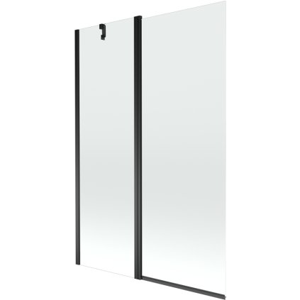 Mexen Flip, 1 szárnyas kádparaván 120 x 150 cm, 6 mm átlátszó üveg, fekete profil, 894-120-101-70-00