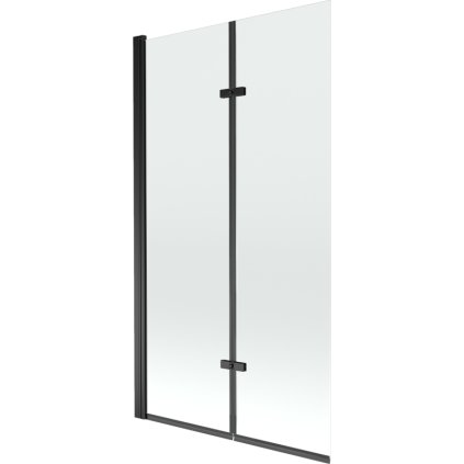 Mexen Castor, 2 szárnyas kádparaván 100 x 150 cm, 6 mm átlátszó üveg, fekete profil, 892-100-002-70-00