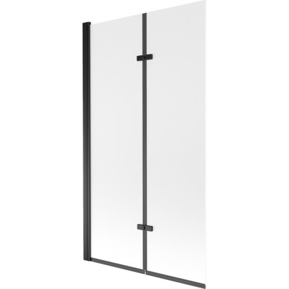 Mexen Castor, 2 szárnyú kádparaván 100 x 150 cm, 6 mm-es matt üveg, fekete profil, 892-100-002-70-30