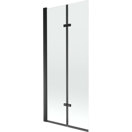 Mexen Castor, 2 szárnyas kádparaván 80 x 150 cm, 6 mm átlátszó üveg, fekete profil, 892-080-002-70-00