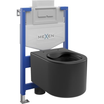 Mexen Fenix XS-U, rejtett modul és függesztett WC Sofia, fekete matt, 6853354XX85