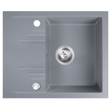 Novaservis Mosogatók - Gránit mosogató, 1-kamrás 580x480 mm, szürke, DRGM / 48 / 58GA