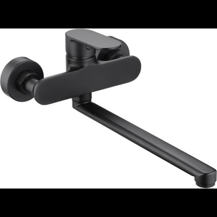 Mexen MILO - fürdőkád csaptelep hosszú kifolyóval, Fekete, 71335-70