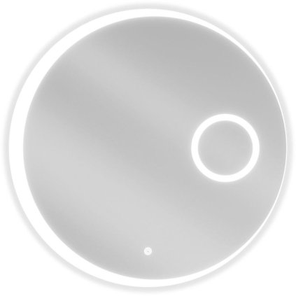 Mexen Ella, LED fürdoszobai tükör háttérvilágítással és kozmetikai tükörrel 70x70 cm, 6000K, páramentesíto, 9811-070-070-611-00