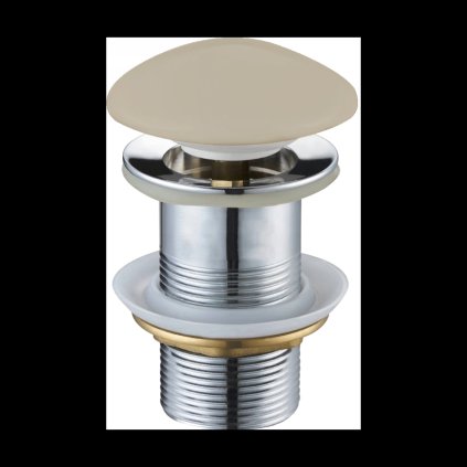 Mexen zárható kerek ClickClack mosogató leereszto csavar, nincs túlfolyás, bézs matt kerámia, 79910-62