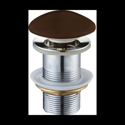 Mexen zárható, kerek, ClickClack típusú mosogató leereszto dugó, túlfolyásmentes, barna matt kerámia, 79910-68