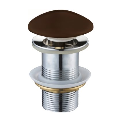 Mexen zárható, kerek, ClickClack típusú mosogató leereszto dugó, túlfolyásmentes, barna matt kerámia, 79910-68