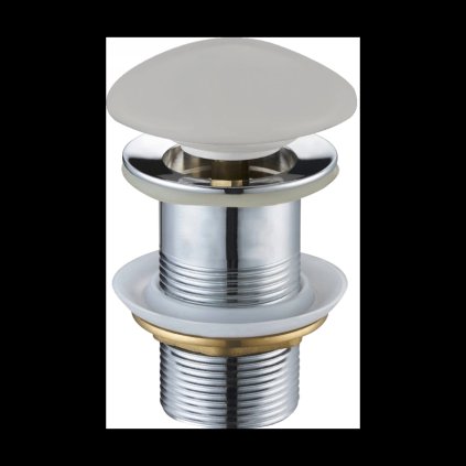 Mexen zárható, kerek, ClickClack típusú mosogató leereszto dugó, túlfolyó nélkül, szürke matt kerámia, 79910-67